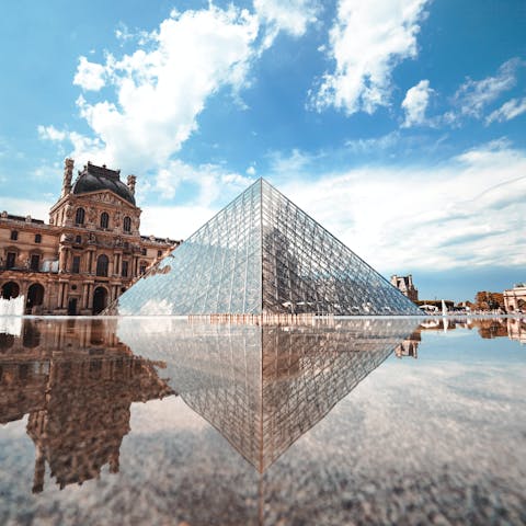 Browse the fantastic art collection in the Louvre, a short walk away