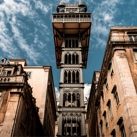 Visit the stunning Santa Justa Lift and get an elevated view of the city