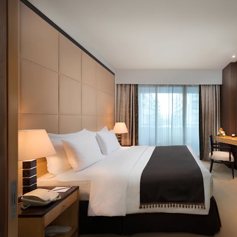 Look forward to snoozing in the comfortable bed