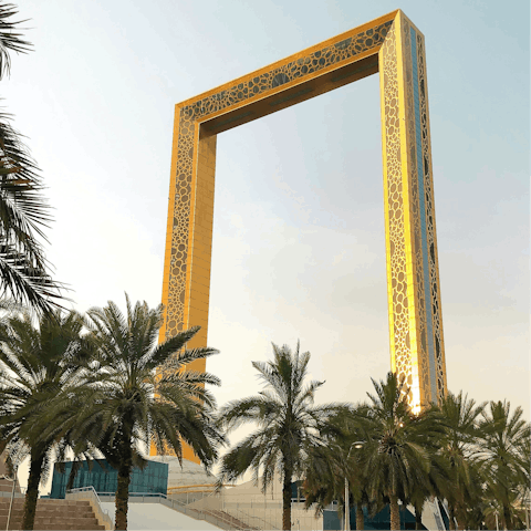 Visit the Dubai Frame and soak up unique views of the city