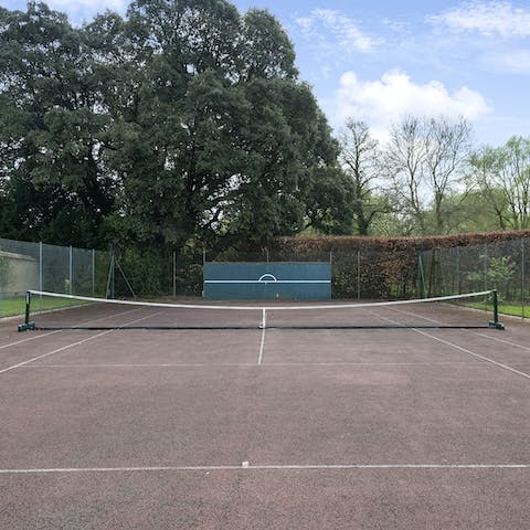 Bring your racquet for a few games on the all-weather tennis court