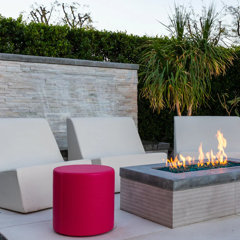 Gather outside for evenings of cocktails, warmed by the fire pit
