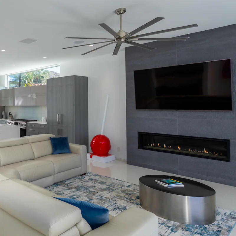 Kick back and enjoy a cosy evening by the fire in the elegant living area