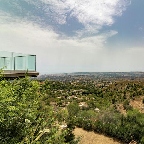 Feel on top of the world from this spectacular home in Mijas
