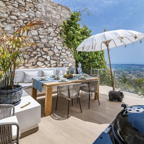 Gather for Spanish-inspired barbecues on the terrace 