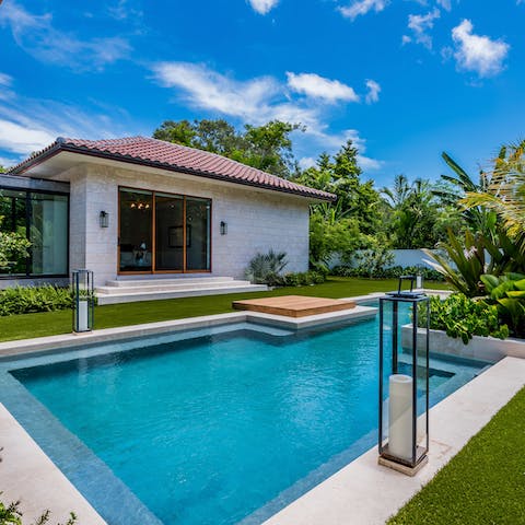 Take a dip in the pool to cool off from the Florida sun 