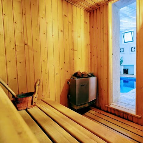 Enjoy a natural state of joy and bliss from your own private sauna and fitness centre