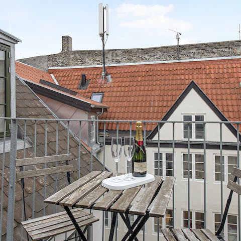 Spend your evenings on the private balcony, surrounded by Danish architecture