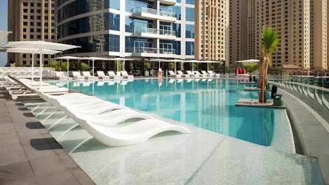 Cool off in the Dubai heat with a swim in the communal pool