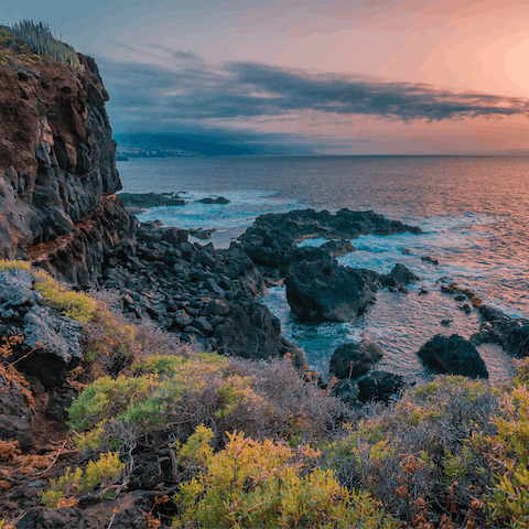 Visit Tenerife's jaw-dropping coastline – it's easily reached by car from your spot in Tacoronte