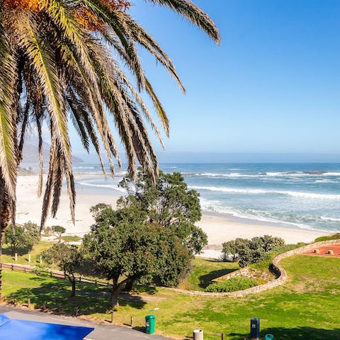 Wander over to the gorgeous Camps Bay Beach in three minutes