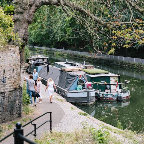 Stroll along Regent's Canal – just a five-minute walk from your door