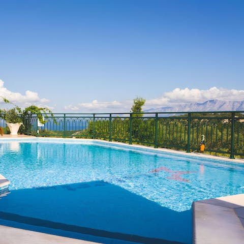 Cool off in the heat of the day with a refreshing dip in the private pool