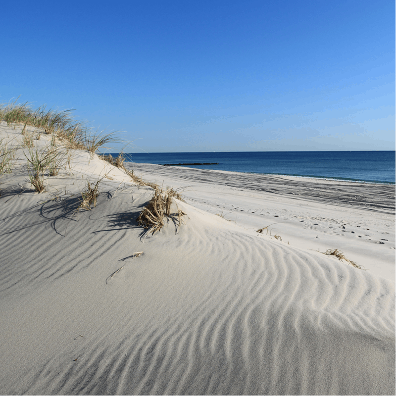 Cycle down to the sandy Mecox beach