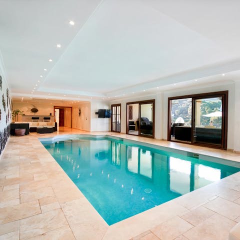 Stay on top of your fitness with a morning swim, with an indoor and outdoor pool to choose from