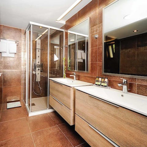 Enjoy a hydro massage shower in every en suite 