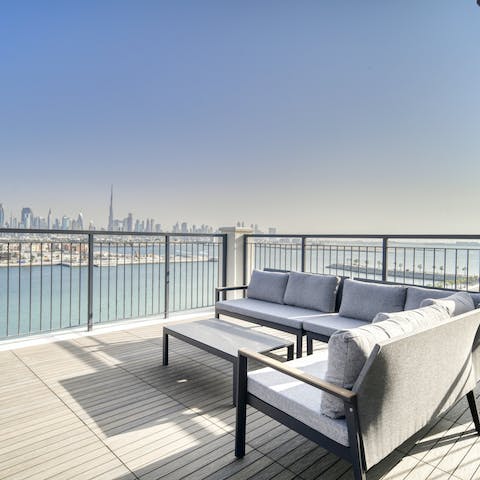 Read or recline on the rooftop terrace while enjoying panoramic sea views
