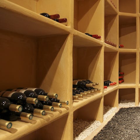 Never run low of the local vintage with a dedicated wine cellar