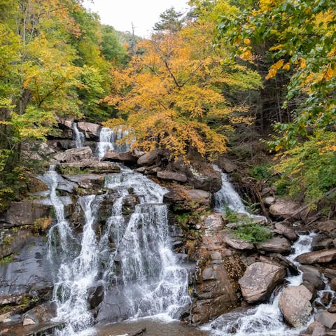 Explore the hiking trails and waterfalls surrounding this Berkshire Mountain retreat