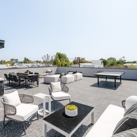 Soak up the sun on the rooftop terrace with an iced coffee and great company