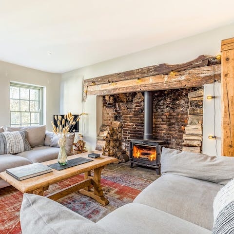 Snuggle up in front of the wood burner in winter months