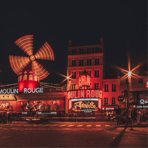 Discover the Moulin Rouge, just a fifteen-minute walk away