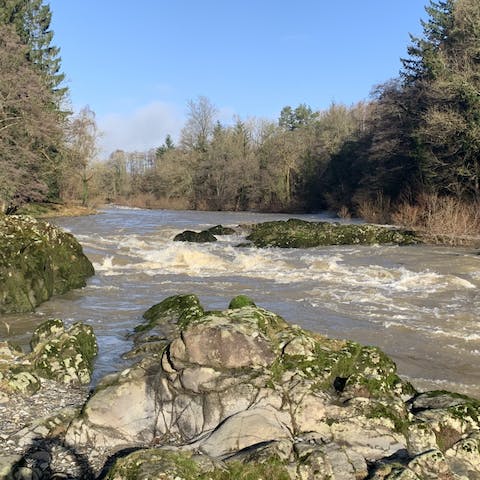 Listen to the soothing sound of the River Wye from the garden