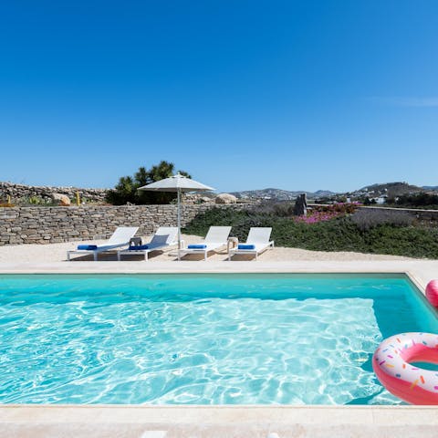 Cool off during the hottest part of the day in the villas' swimming pool