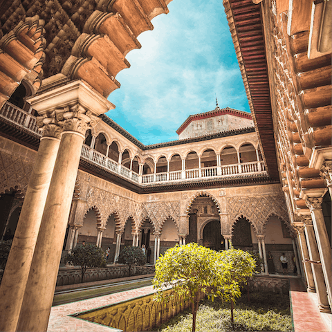 Stroll five minutes to Royal Alcázar and fall in love with Seville's ancient charm