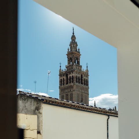 Wake up to views of La Giralda bell tower, which is right down the street