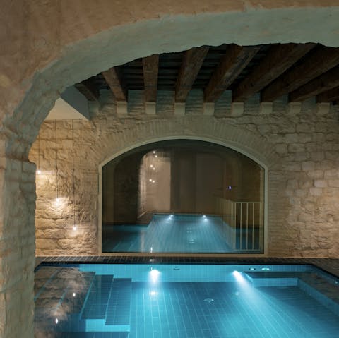 Beat the heat with a refreshing dip in the indoor pool