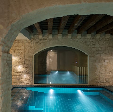 Beat the heat with a refreshing dip in the indoor pool