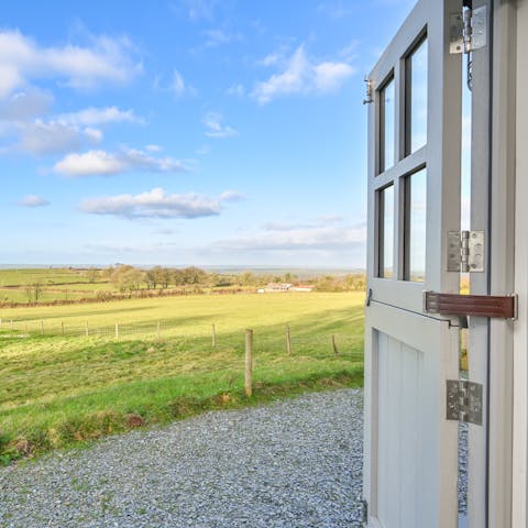 Soak up outstanding views over patchwork farmland