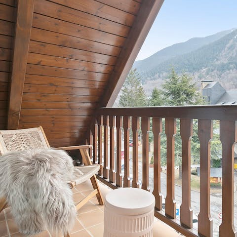 Bring a blanket outside to enjoy the mountain views