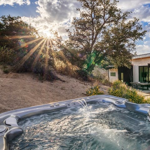 Soak in the saltwater tub