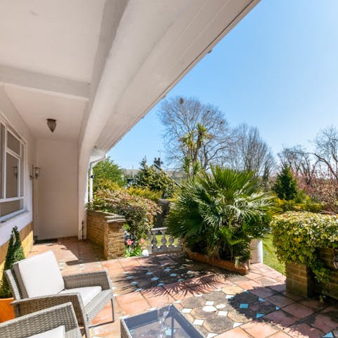 Take in the views from the front terrace