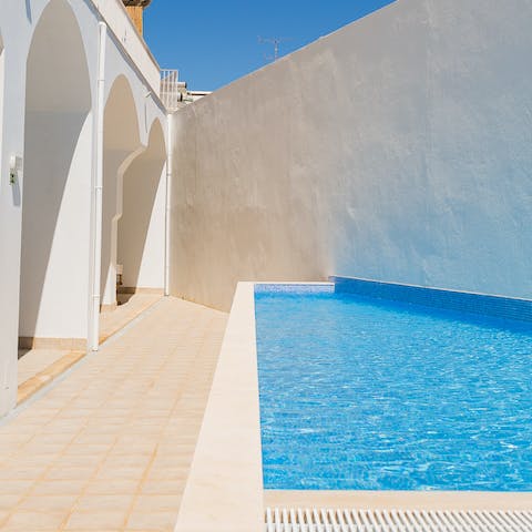 Cool off from the hot Portugal sun with a dip in the communal pool