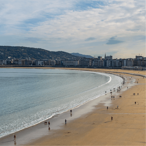 Walk or take the bus down to San Sebastián's seafront