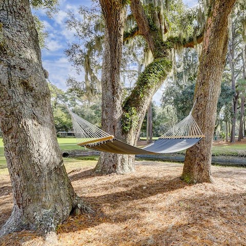 Chill on the hammock with a good book and a margarita