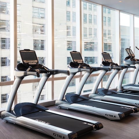 Work up a sweat in the fitness centre or stretch out your stresses in the yoga room