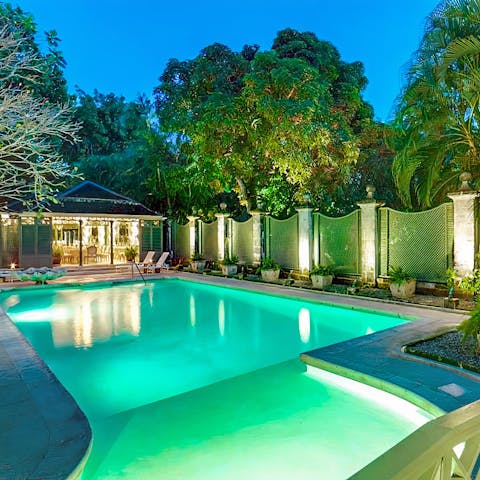 Swim under the stars in your private pool