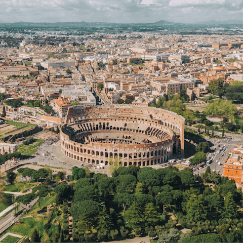 Walk to the Colosseum to see one of Rome's most iconic sights