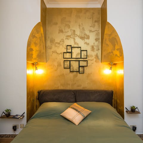 Wake up in the beautifully dressed bedrooms feeling rested and ready for another day of Rome sightseeing