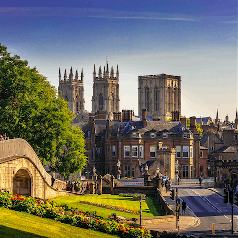 Enjoy an afternoon discovering the history of York Minster, a fifteen-minute walk away