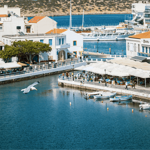 Visit the vibrant resort of Agios Nikolaos, just over 3 kilometres away