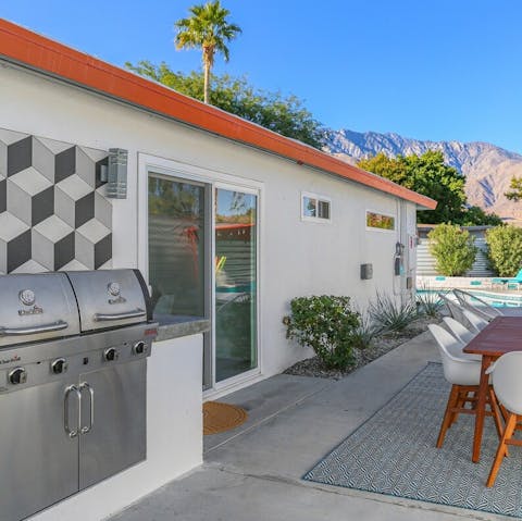 Whip up an alfresco feast at the barbecue station