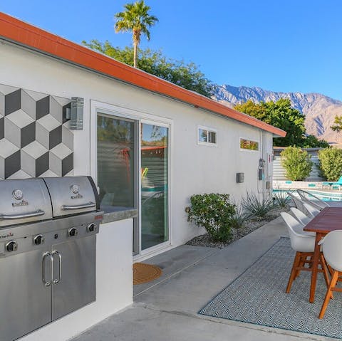Whip up an alfresco feast at the barbecue station