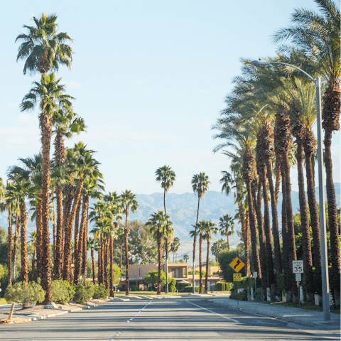 Drive to downtown Palm Springs in just a few minutes