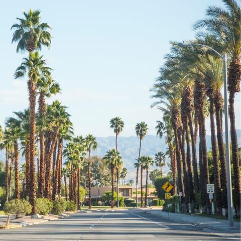 Drive to downtown Palm Springs in just a few minutes