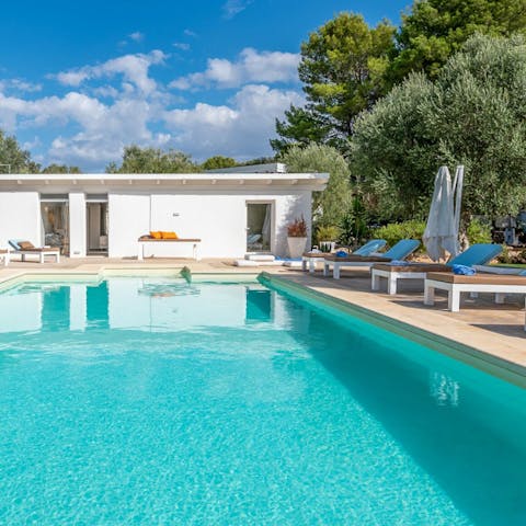Cool off from the Mediterranean sun with a dip in the swimming pool